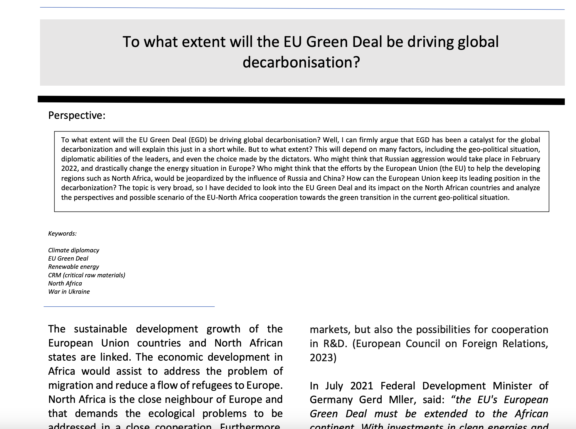 Article/EU Green Deal